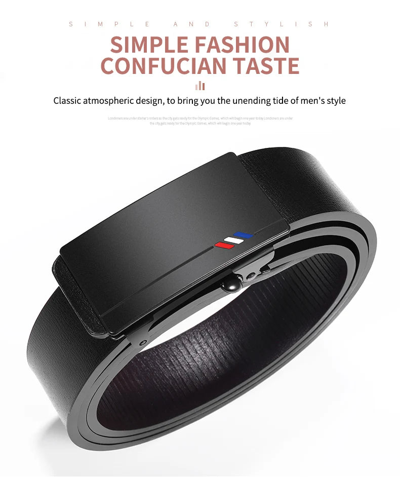 Cinturones de marca famosa para hombre, cinturones de cuero genuino de lujo de calidad, correa de metal con hebilla automática.