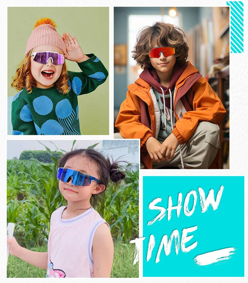 Kapvoe Photochromic Teenager Kids Cycling Sunglasses Sport Bicycle Glasses UV400 Child Goggle Outdoor Boys Girls Running Eyewear