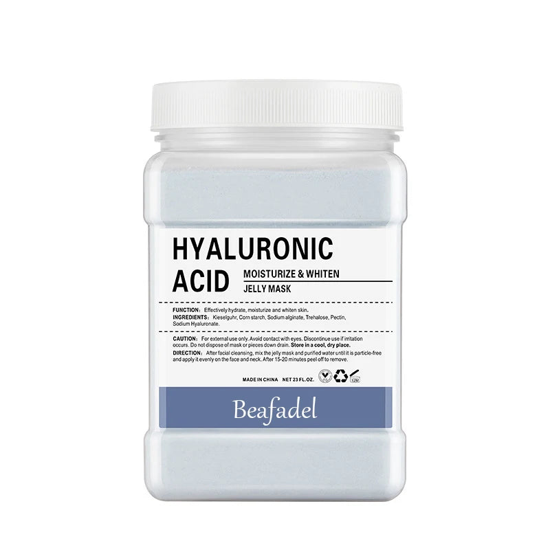 Mascarilla de hidrogelatina suave de 650 g en polvo, mascarilla de hidrogelatina casera, exfoliante con ácido hialurónico, mascarilla facial de rosas para el cuidado de la piel.