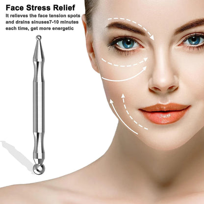 Ears Acupuncture Point Probe Massage Tool Painless Stainless Steel Portable Acupoint Detecting Pen Facial Reflexology Tool