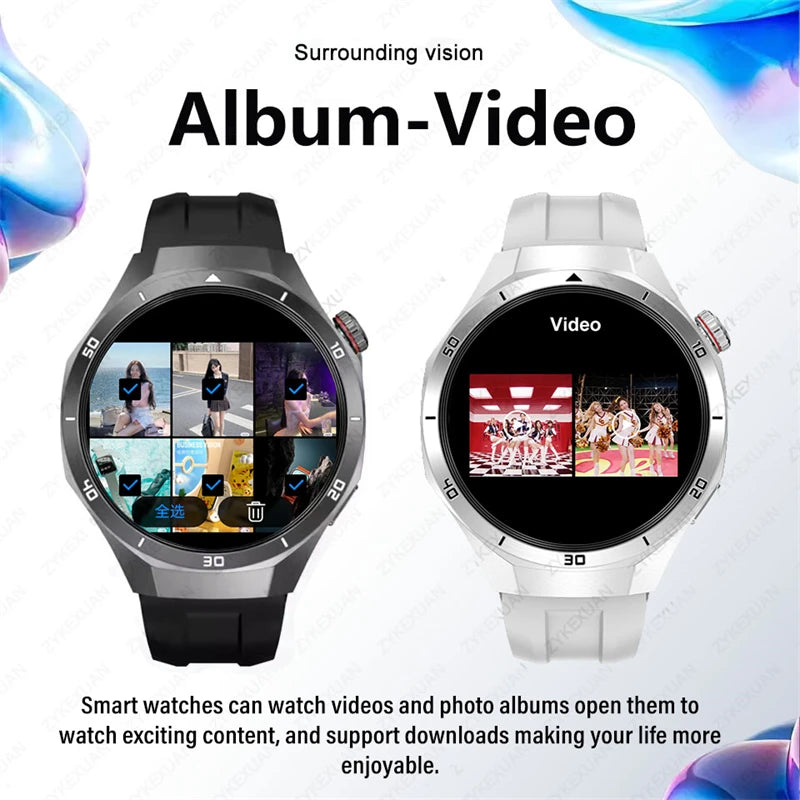 GT5 Pro Smart Watch Men's Women 466*466 HD Screen Bluetooth Call Smartwatch GPS Map Compass Sports Fitness Smartwatch 2025 New