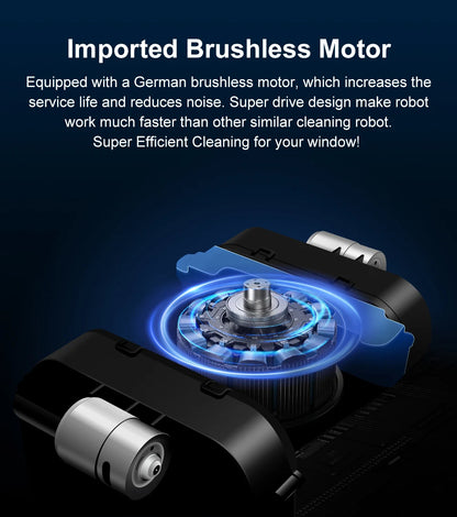 Robot limpiacristales ABIR WD8, doble pulverización de agua, memoria inteligente, alta succión al vacío, sensor láser, ideal para limpiar cristales de paredes del hogar.