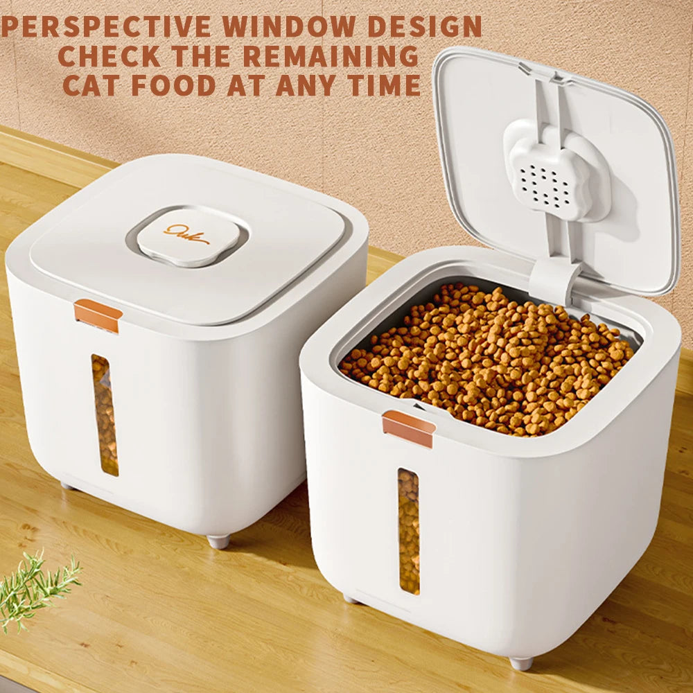 Pet Food Storage Barrel, Large Sealed Moisture-Proof Food Container for Cat Food and Dog Food