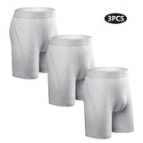 3pcs Long Boxers For Man Underware Lots Mens Underpants Cotton Men's Panties Family Boxershorts Boxer Sexy Male Shorts Calecon