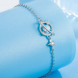 S925 Sterling Silver Shiny Star Crystal Hand Bracelets for Women Vintage Jewelry Luxury Accessories 
