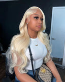 30 40 Inches Body Wave 613 Honey Blonde Lace Wig HD Transparent 13x4 Lace Front Human Hair Wigs Colored 13x6 Lace Frontal Wigs