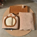 Folding Houses Removable Washable Cat House Puppy Cave Sofa Four Seasons General Can Pet Supplies for Small Medium Pet