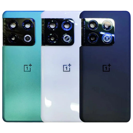 Tapa trasera de batería para OnePlus 10 Pro, carcasa con lente, marco de cámara, piezas de repuesto