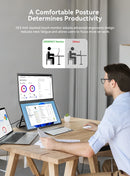 Cdisplay 15.6" Dual Portable Monitor 1080P FHD Laptop Screen Extender Folding Stacked Dual Monitors for Laptop PC Windows Mac