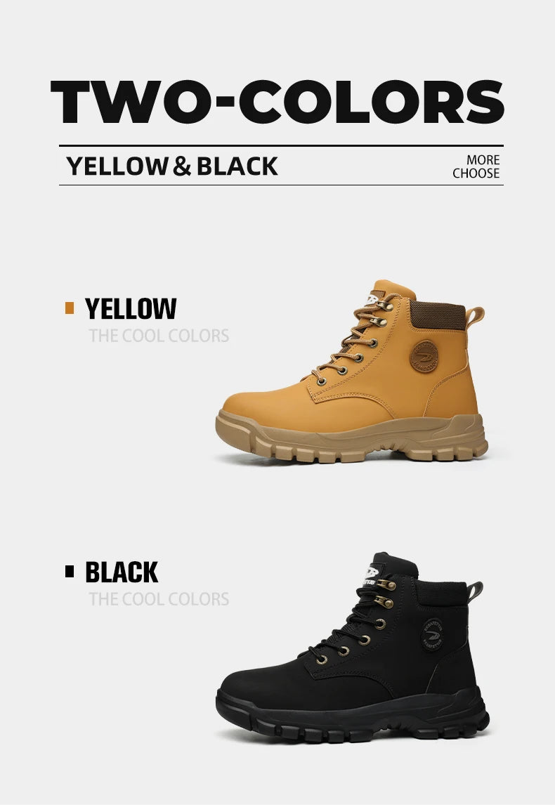 Steel Toe Shoes for Men Women Lightweight Anti-smash Steel Toe Sneakers Indestructible Work Boots Construction Safety Shoes