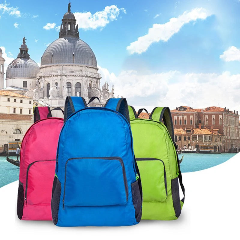 New Foldable Backpack Lightweight Nylon Casual Backpack Outdoor Travel Men Women Daypack Student Schoolbag Simple Knapsack