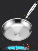 German Titanium Steel Frying Pan Uncoated Non Stick Pan Fish Scale Hammer Pattern Household Steak Frying Pan Kitchen Cookware