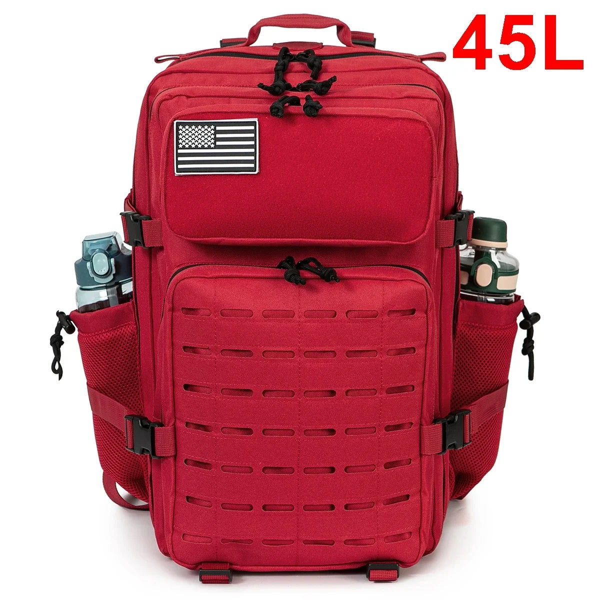 QT&QY 25L/45L Tactical Backpack for Women/men Laser Cut Molle survival Daypack School Bag Gym Rucksack with Dual Cup Holder