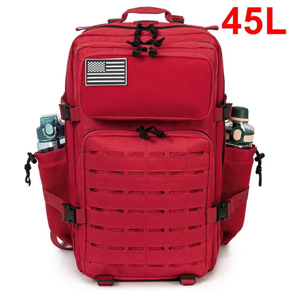 QT&QY 25L/45L Tactical Backpack for Women/men Laser Cut Molle survival Daypack School Bag Gym Rucksack with Dual Cup Holder
