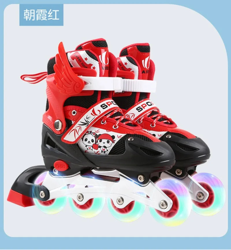 Factory Cheap Price Hot Selling in Stock Boys and Girls Skating Shoe Kids Inline Roller Quad Skates