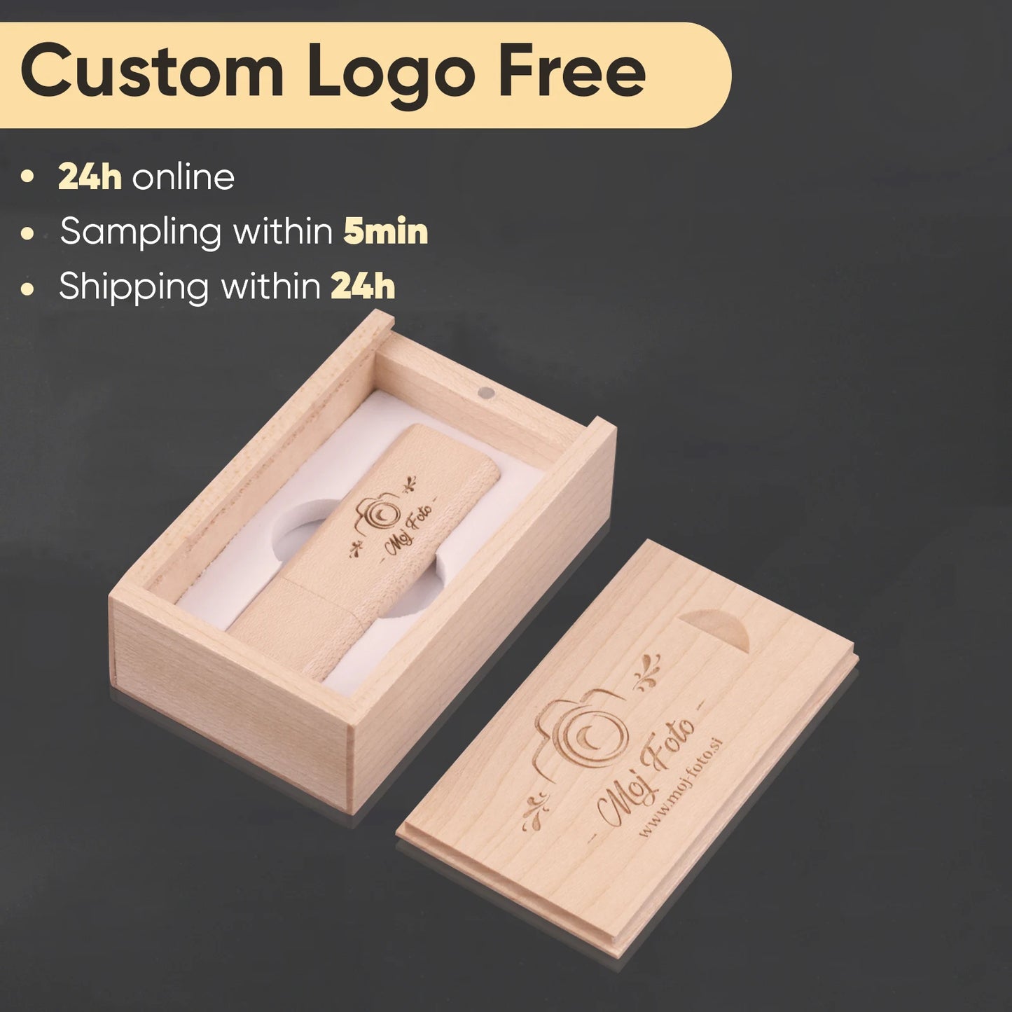 Wooden USB Flash Drive 10PCS/LOT Pen Drive 4GB 8GB 16G 128G Wedding Gift Memory Stick Box U Disk Free Custom LOGO Pen drive 64gb