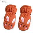 Guantes de invierno para bebés y niños, cálidos, gruesos, resistentes al viento, con dibujos de conejos, de dedos completos, para niños pequeños, niñas de 0 a 5 años 