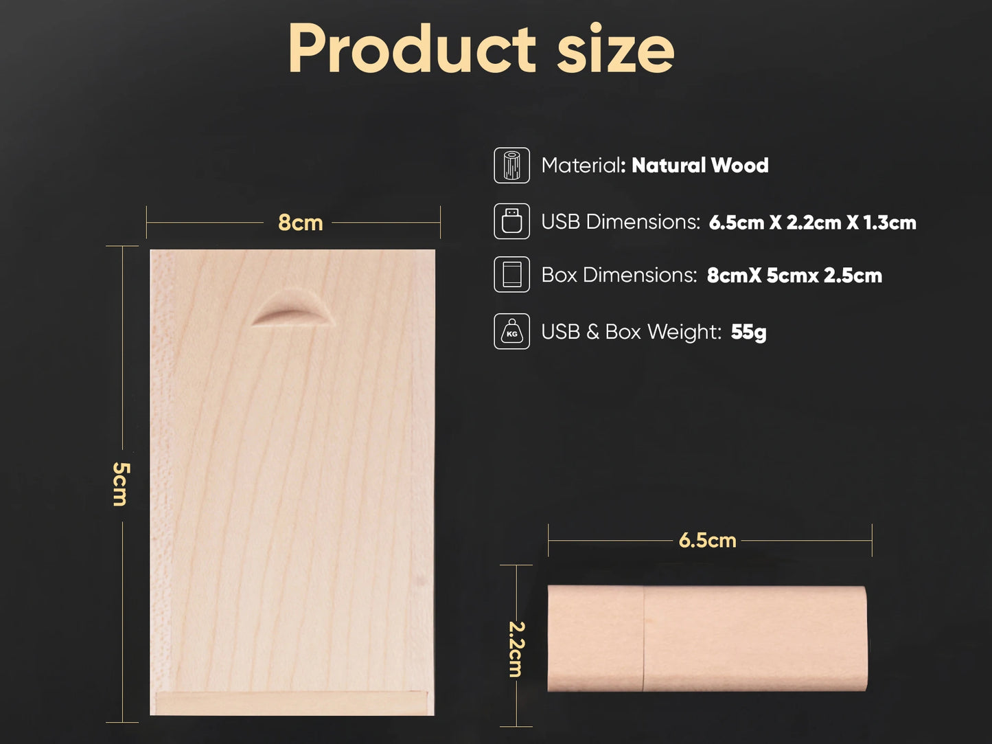 Wooden USB Flash Drive 10PCS/LOT Pen Drive 4GB 8GB 16G 128G Wedding Gift Memory Stick Box U Disk Free Custom LOGO Pen drive 64gb