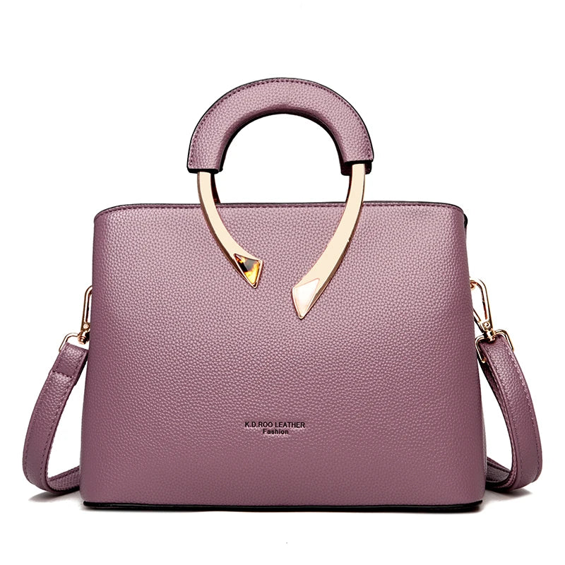 2026 New Style Crossbody Bag Medium Mom Bag Lychee Pattern Large Soft PU Zipper Closure Daily Use Fashionable Ladies Handbag Sac