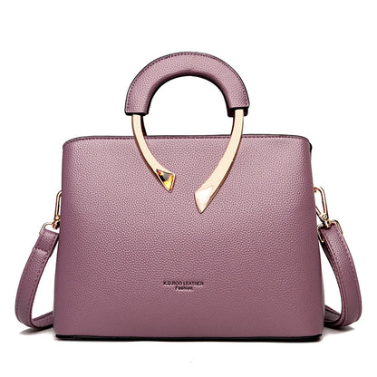 2026 New Style Crossbody Bag Medium Mom Bag Lychee Pattern Large Soft PU Zipper Closure Daily Use Fashionable Ladies Handbag Sac