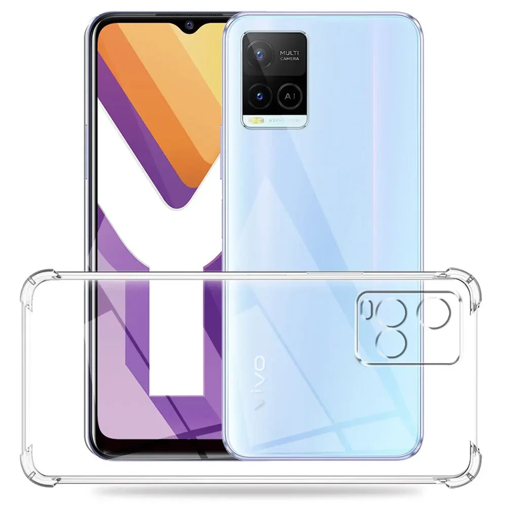 For VIVO Y33s Case 2021 Silicone Soft Shockproof Transparent Cover For Vivo Y33S Clear Phone Cases For vivo Y33s Fundas Coque