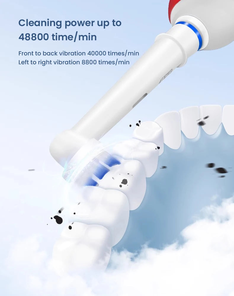 Cepillo de dientes eléctrico Oral B Pro4000 3D Action Clean, 4 modos, sensor de presión visible, dientes más blancos, recargable para adultos.
