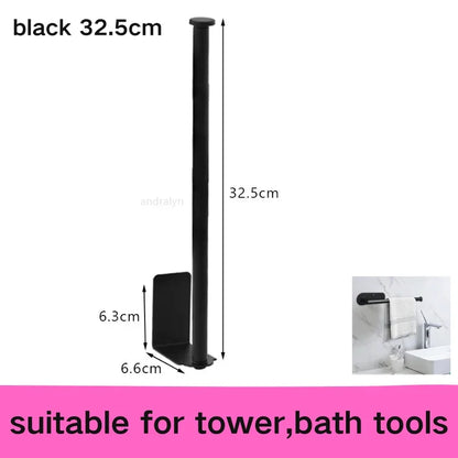 Stainless Steel Paper Towel Holder Self Adhesive Toilet Roll Paper Holder No Punching Kitchen Bathroom Length Storage Rack