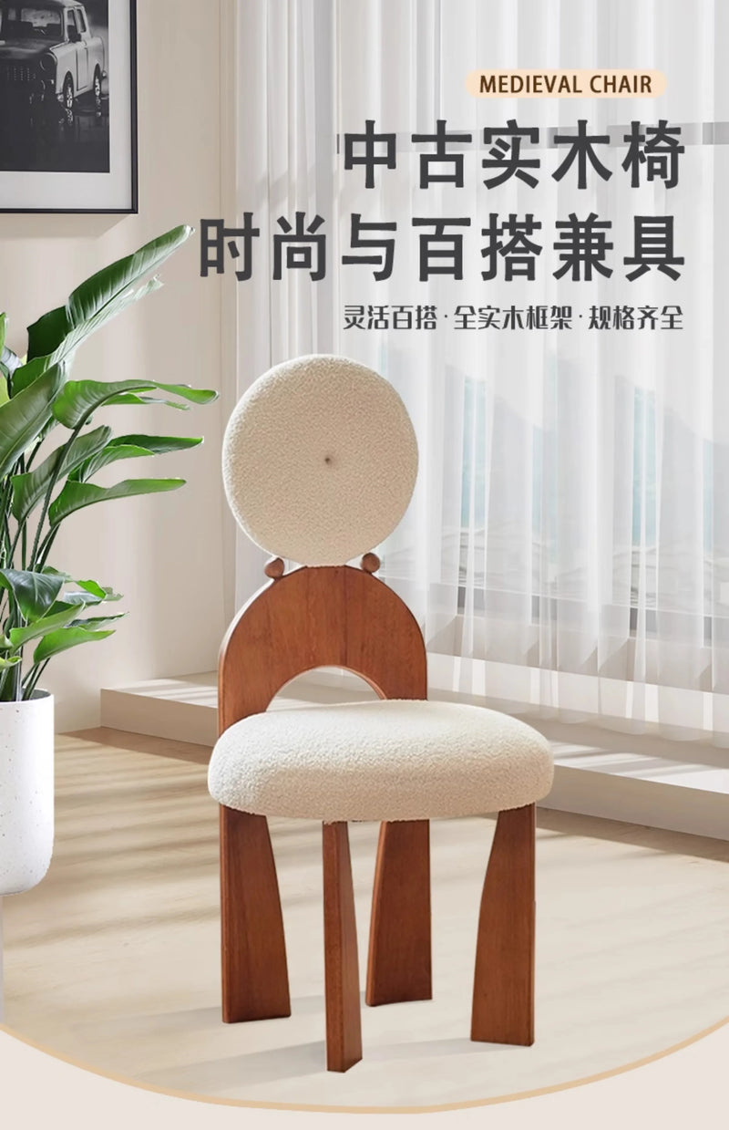 Nordic Bedroom Makeup Chair Modern Dresser Accent Wooden Dining Chair Luxury Relax Minimalist Design Home Furniture Cadeira LLMC