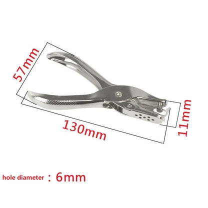 New Hand Held Metal Stationery Round Hole Paper Punch Bind Paper Perforator Cutter Corners Hole Punch DDK02