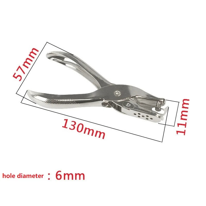 New Hand Held Metal Stationery Round Hole Paper Punch Bind Paper Perforator Cutter Corners Hole Punch DDK02