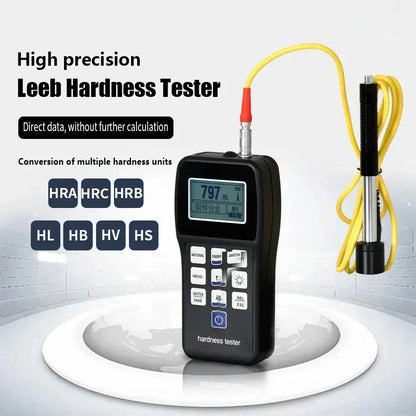 Leeb Hardness Tester Portable Rebound Meter Durometer HL、HB、HRB、HRC、HRA、HV、HS for Metal Steel Without Standard Block