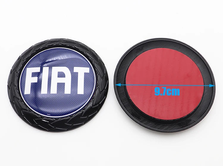1pcs 3D 9.7cm ABS Car Front logo Front grill Rear Bumper tail door trunk Emblem sticker styling Accessories For FIAT