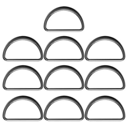 10pcs D-Shaped Buckle D Ring Connection Alloy Metal Silver Gold For Shoes Bags Backpack Buckles DIY Accessory 15/20/25/30/40mm