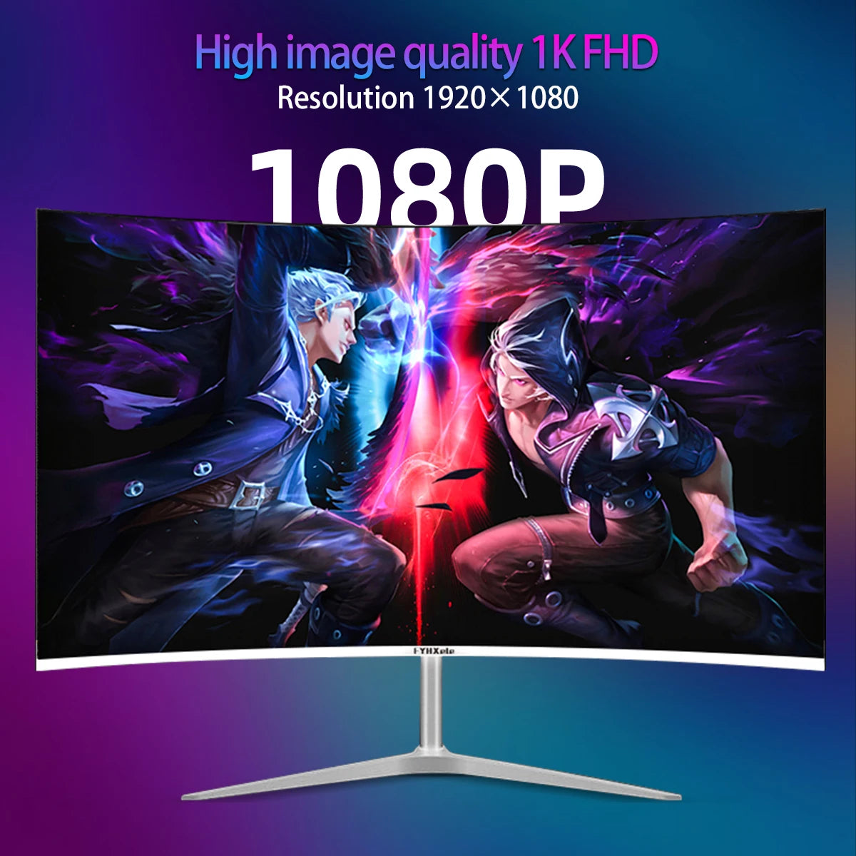 FYHXele 27" Curved Screen Gaming Office Displays Freesync/Gsync 1080P 99%sRGB 100HZ MVA VESA Low Blue Light&Flicker-Free Monitor