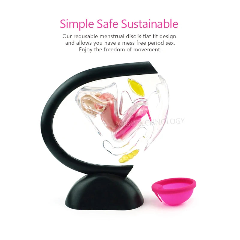 Silicone Menstrual Disc Cup Period Menstrual Collector Menstruation Menstrual Disk Women Health Care Feminine Hygiene Extra-Thin
