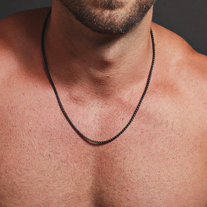 Collar HIYEE de cadena clásica de cuerda para hombre, ancho de 2/3/4/5 mm, cadena cubana tipo fígaro de acero inoxidable, joyería para hombre y mujer.