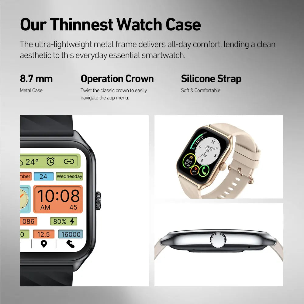 New Zeblaze GTS 4 Voice Calling 1.94" HD AMOLED Screen Smart Watch 100+ Sports Modes Heart Rate SpO2 Health Tracking Smartwatch