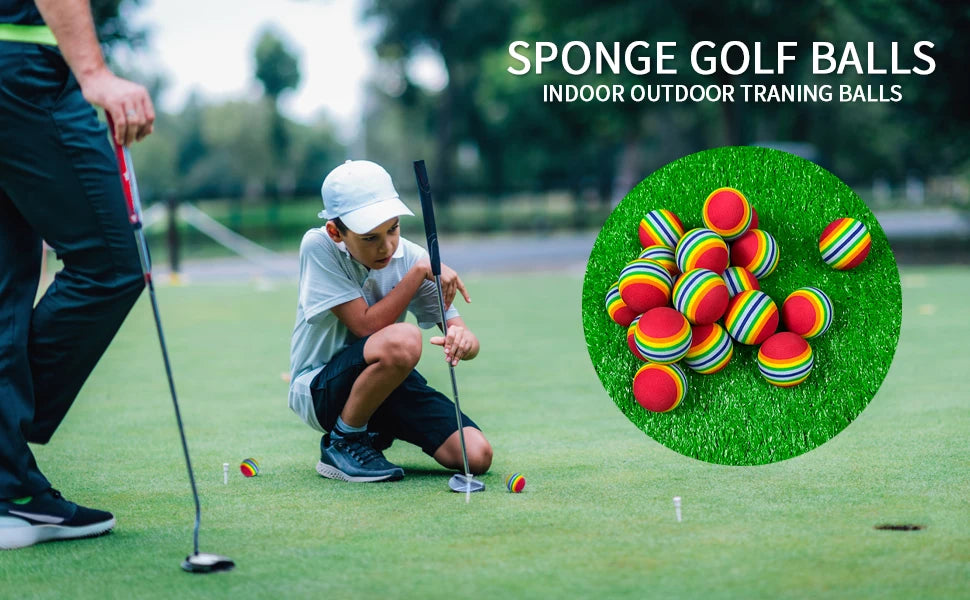 20pcs Golf Balls Light Rainbow Ball Range Ball 42mm Diameter Red Blue Yellow 3 Colors Pracitce Sports Ball Indoor Outdoor