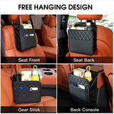 Car Seat Back Storage Box Universal Hanging Headrest Organizer Foldable Storage Pocket for Phone Umbrella Tissue Holder
