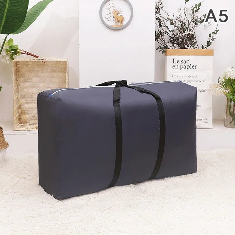 Unisex Large Capacity Luggage Bag Travel Clothes Storage Bags Zipper Oxford Weekend Bag Thin Portable Moving Luggage Bags
