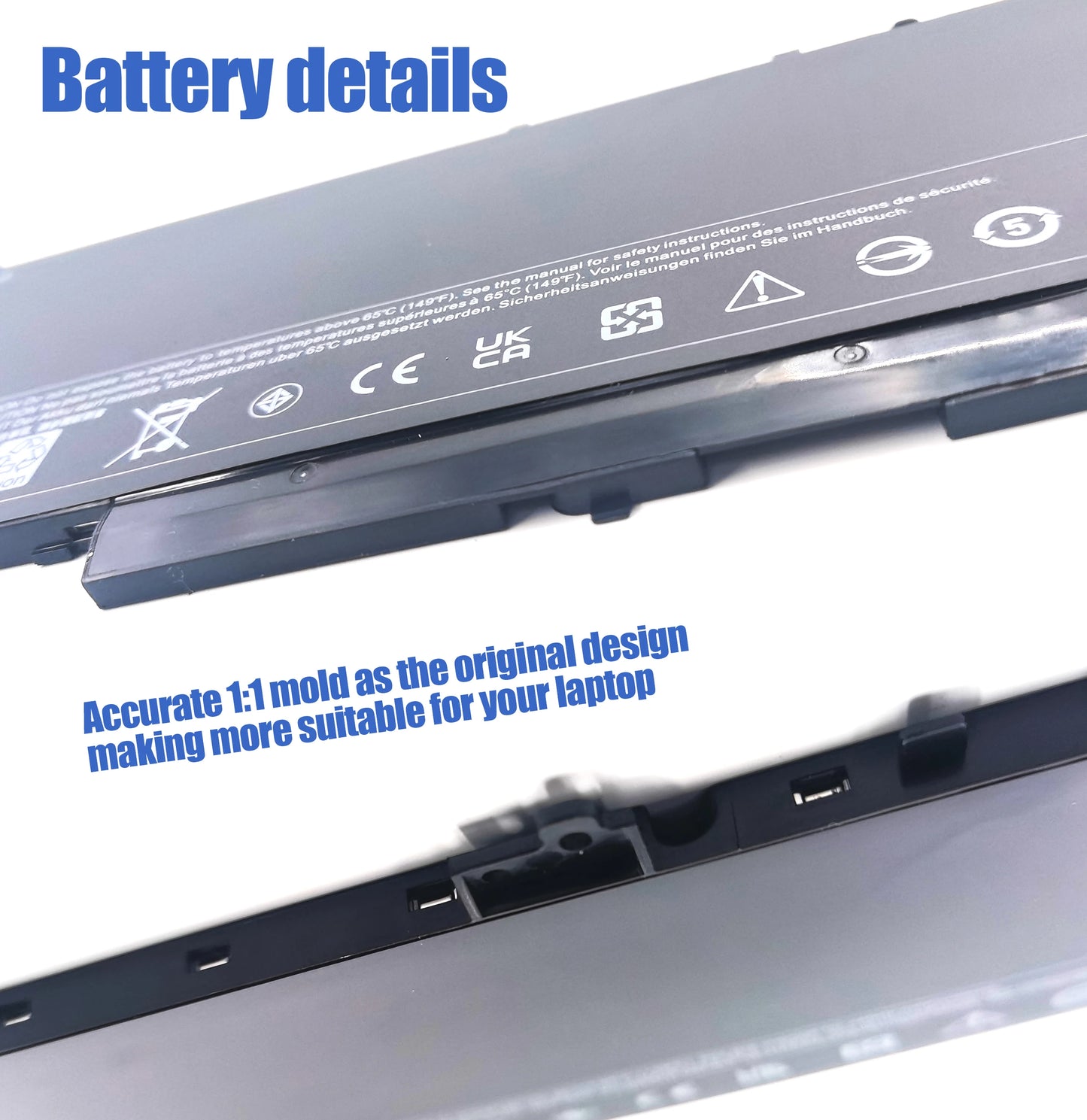 E7470 E7270 J60J5 Laptop Battery Compatible with Dell Latitude E7470 E7270 7470 7270 Series Type 0MC34Y MC34Y R1V85 242WD GG4FM