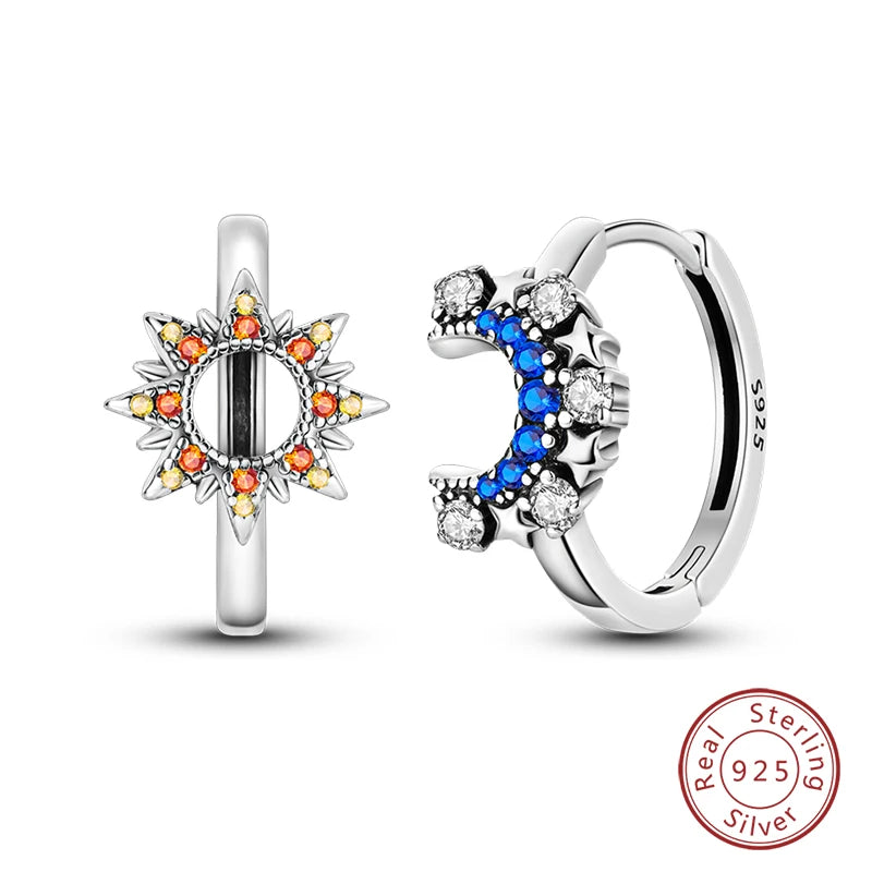 Real 925 Sterling Silver Colorful Dragonfly Butterfly Animal Earrings For Women Exquisite Birthday Anniversary Jewelry Gifts