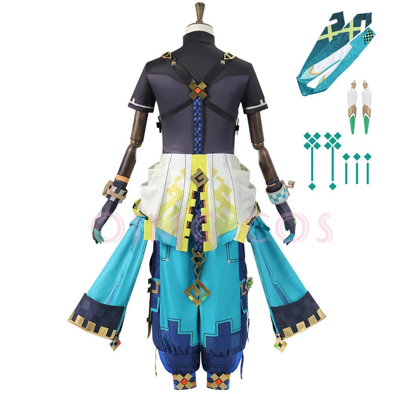 Genshin Impact Kinich Cosplay Costume Adult Carnival Uniform  Anime Halloween Party Costumes Masquerade Women Game