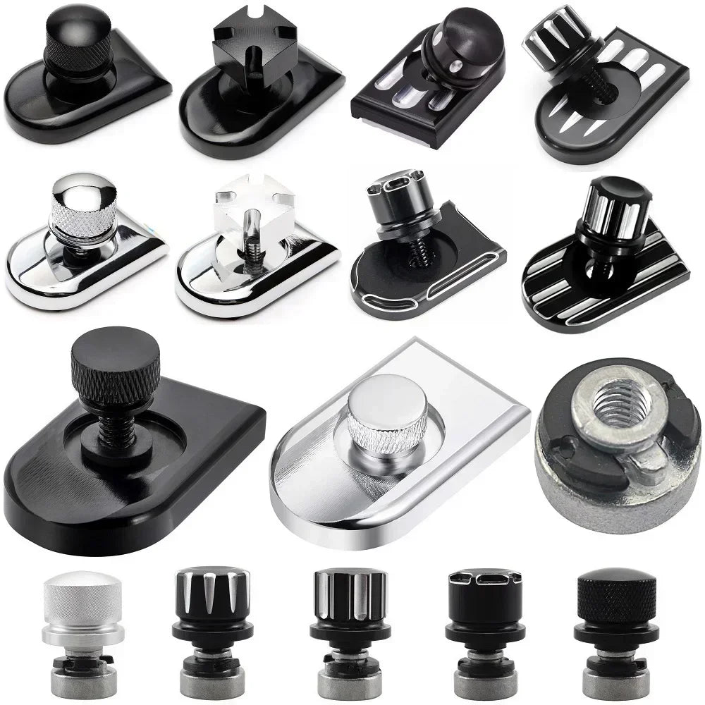 Motorcycle Universal Rear Fender Seat Screw Bolt Nut Knob Cover For Harley Sportster Fatboy Dyna Softail V-ROD Touring Tri Glide