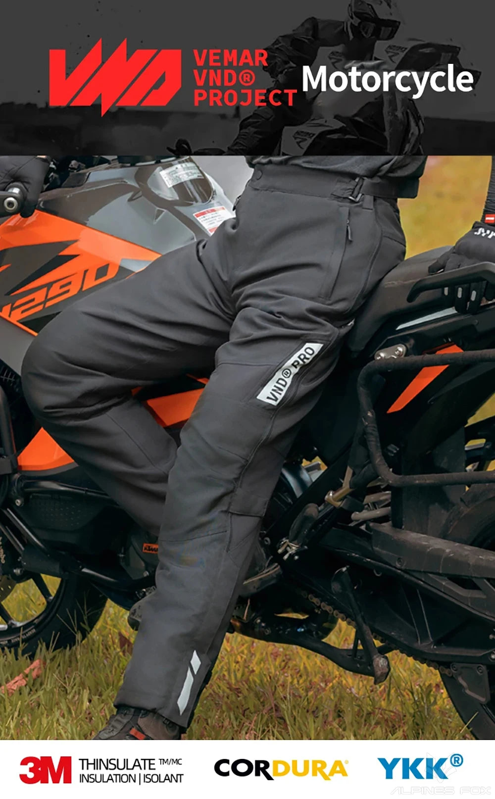 Winter Waterproof Motorcycle Overpants Quick Release Touring Moto Pants Men's Warm Windproof Motorbike Trousers CE Kneepads