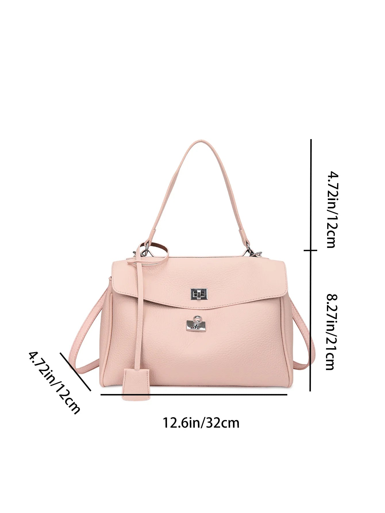 Casual Large Capacity Lychee Pattern Single Shoulder Slant Cross Bag Versatile Underarm Bag Simple Stylish Tote Bag