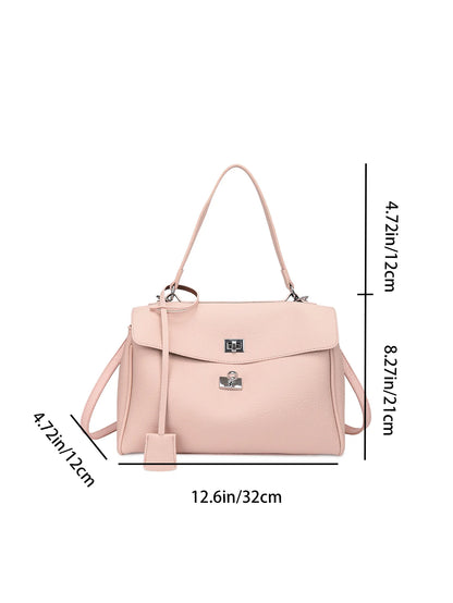 Casual Large Capacity Lychee Pattern Single Shoulder Slant Cross Bag Versatile Underarm Bag Simple Stylish Tote Bag