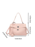 Casual Large Capacity Lychee Pattern Single Shoulder Slant Cross Bag Versatile Underarm Bag Simple Stylish Tote Bag