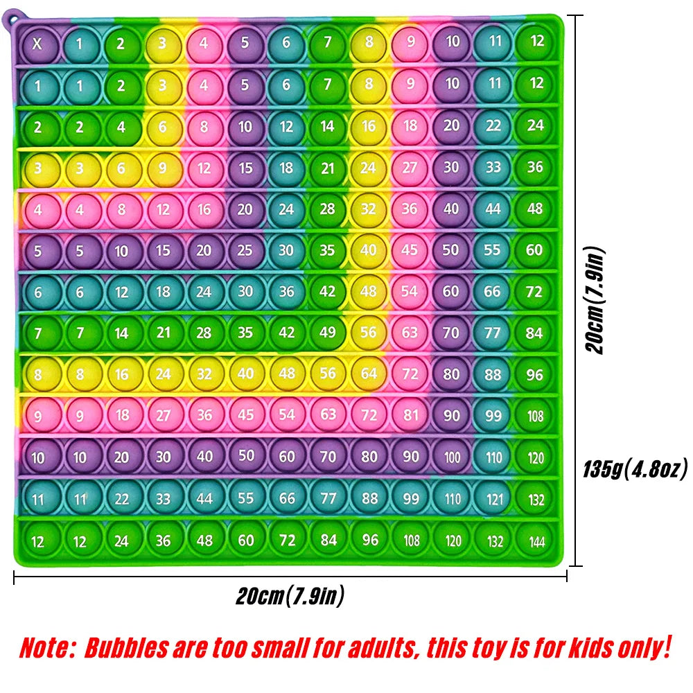 Macaron 12x12 Multiplication Games Fidget Toys, Right Angle Times Chart Board Math Toys Educational Toy for Teachers Girls