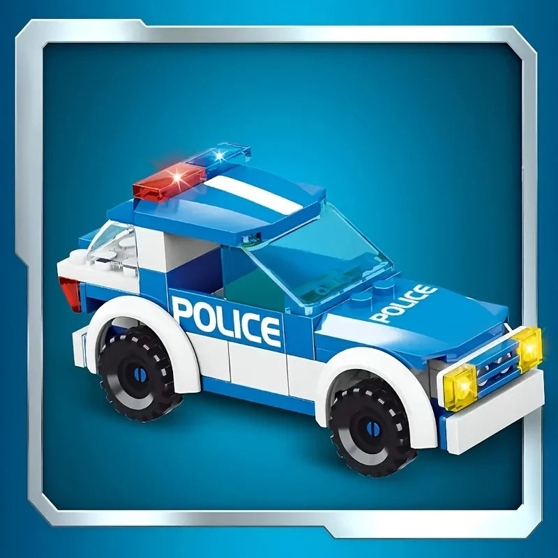 Police station building blocks, children's educational building block toys, Christmas gifts, birthday gifts (503 pieces)